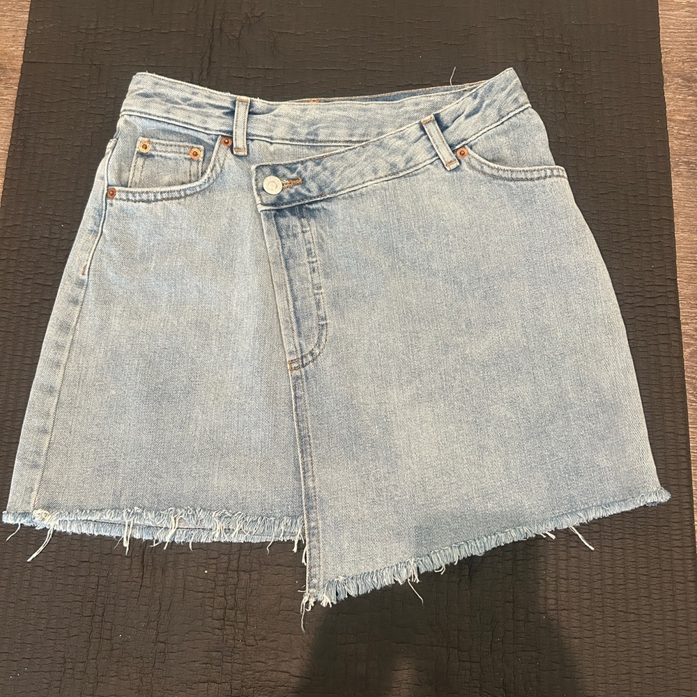 TopShop Wrap Denim Skirt size 4